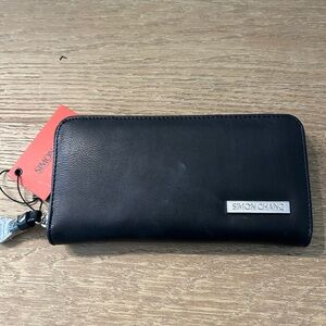 NWT black wallet by Simon Chang